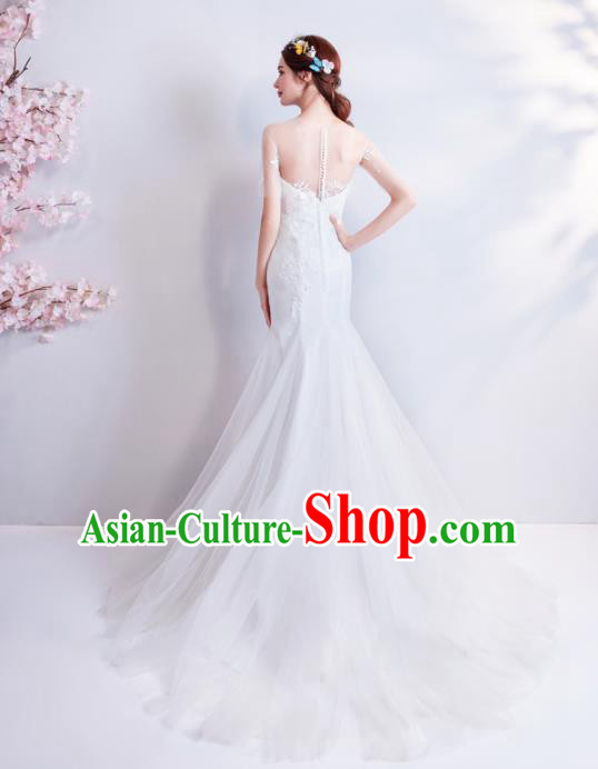 Top Grade Handmade Compere Costume Catwalks Veil Formal Dress for Women