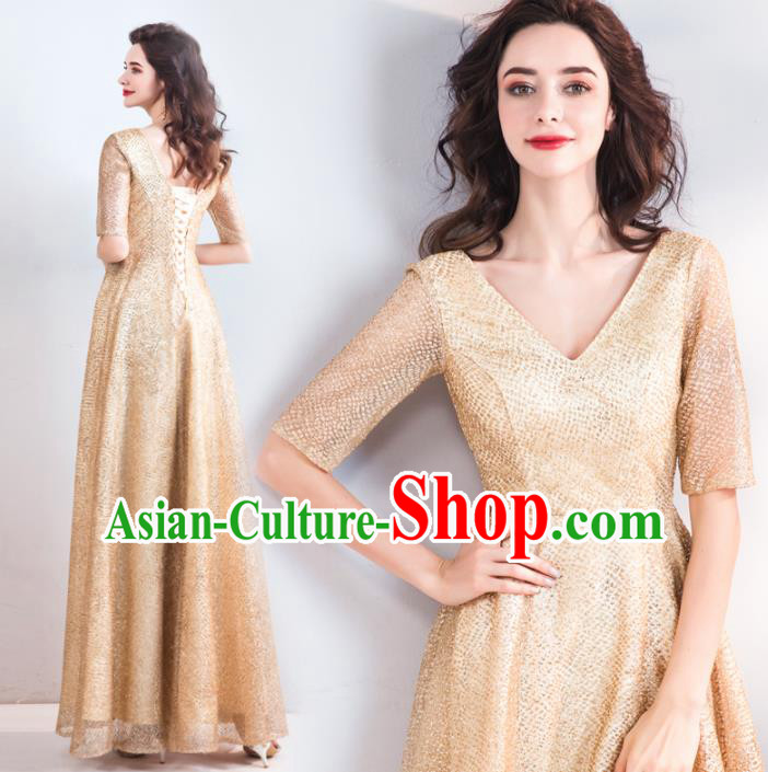 Top Grade Handmade Compere Costume Catwalks Veil Formal Dress for Women