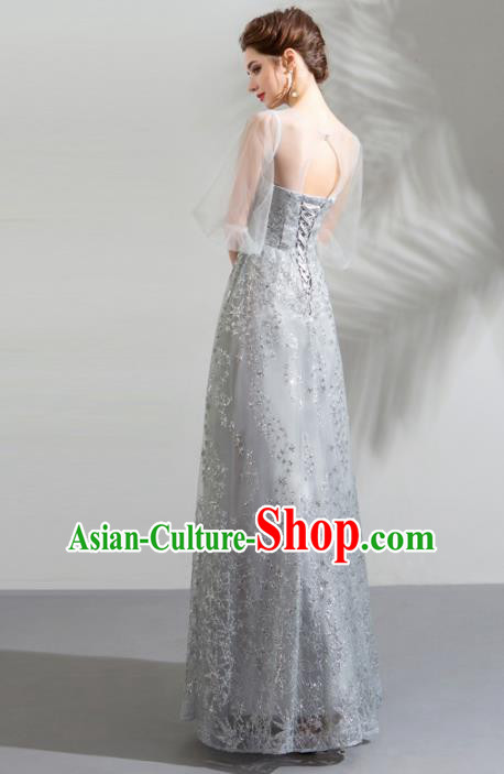 Top Grade Handmade Compere Costume Catwalks Veil Formal Dress for Women