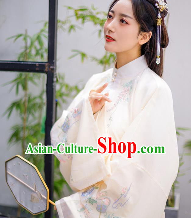 Chinese Ancient Palace Lady Hanfu Ming Dynasty Imperial Concubine Queen Embroidered Historical Costumes