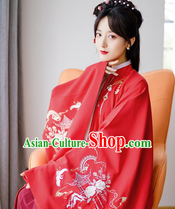 Chinese Ancient Palace Lady Hanfu Ming Dynasty Imperial Concubine Queen Embroidered Historical Costumes