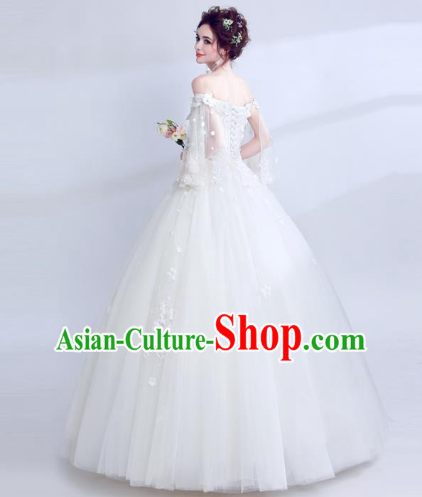 Chinese Traditional Red Cheongsam Wedding Bride Costume Compere Full Dress for Women