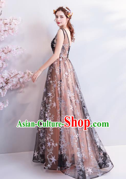 Chinese Traditional Red Cheongsam Wedding Bride Costume Compere Full Dress for Women