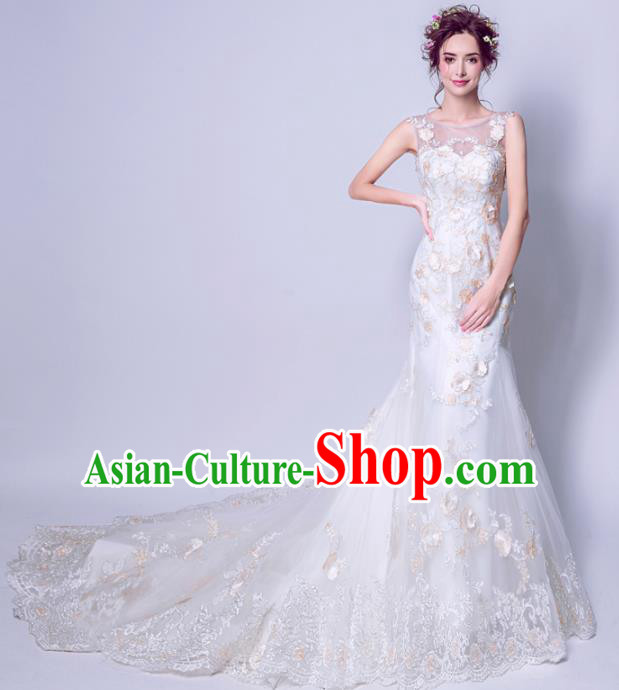 Top Grade Purple Veil Evening Dress Compere Costume Handmade Catwalks Angel Full Dress for Women