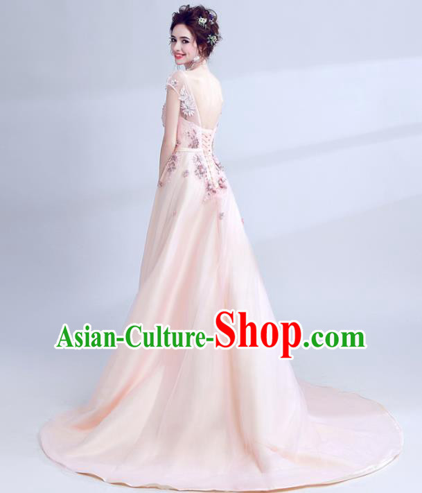 Top Grade Purple Veil Evening Dress Compere Costume Handmade Catwalks Angel Full Dress for Women