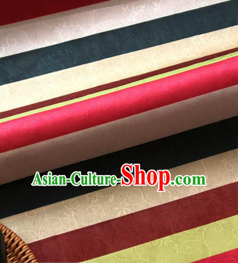Asian Traditional Korean Colorful Brocade Fabric Hanbok Classical Pattern Silk Fabric Material