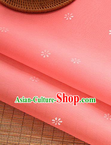 Asian Korean Traditional Peach Pink Tough Silk Fabric Hanbok Silk Material