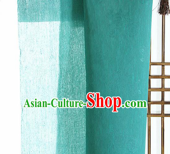 Asian Korean Traditional Deep Green Tough Silk Fabric Hanbok Silk Material
