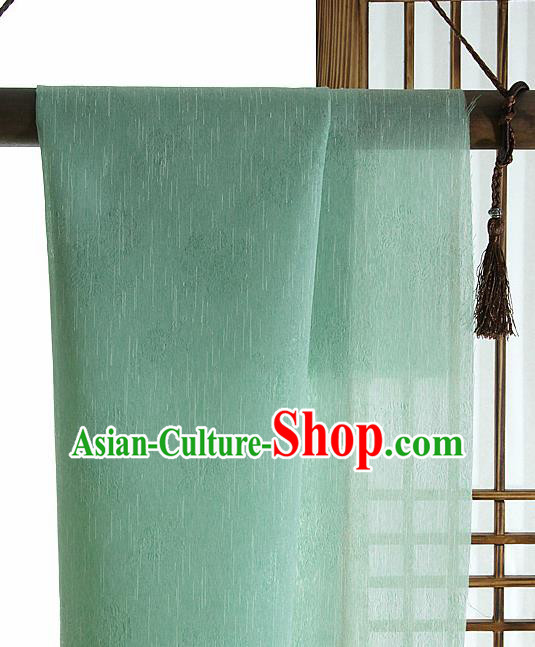 Asian Korean Traditional Light Green Tough Silk Fabric Hanbok Silk Material