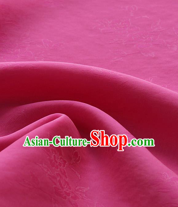Asian Korean Traditional Rosy Tajung Fabric Classical Pattern Thin Tough Silk Fabric Hanbok Silk Material