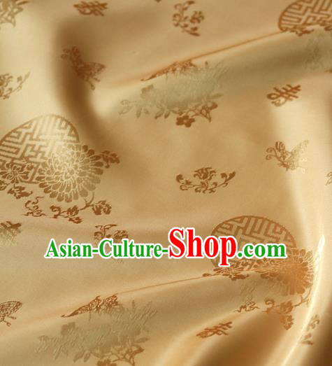Asian Traditional Palace Drapery Korean Hanbok Royal Pattern Design Brocade Satin Fabric Chinese Tang Suit Silk Fabric Material