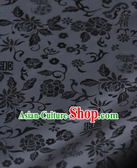 Asian Traditional Palace Drapery Korean Hanbok Royal Pattern Design Brocade Satin Fabric Chinese Tang Suit Silk Fabric Material