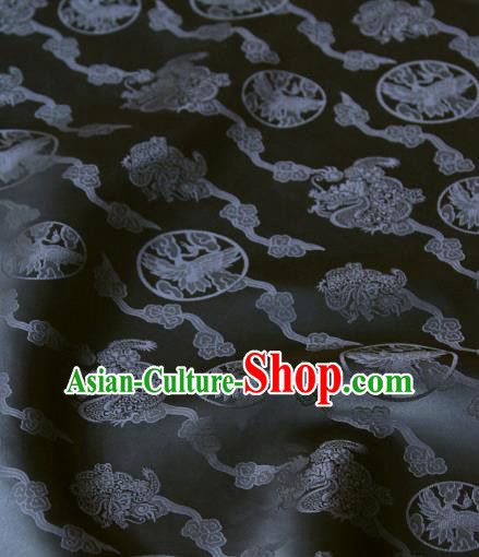 Asian Traditional Palace Drapery Korean Hanbok Royal Pattern Design Brocade Satin Fabric Chinese Tang Suit Silk Fabric Material