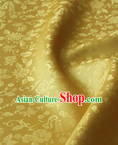 Asian Traditional Palace Drapery Korean Hanbok Royal Pattern Design Brocade Satin Fabric Chinese Tang Suit Silk Fabric Material
