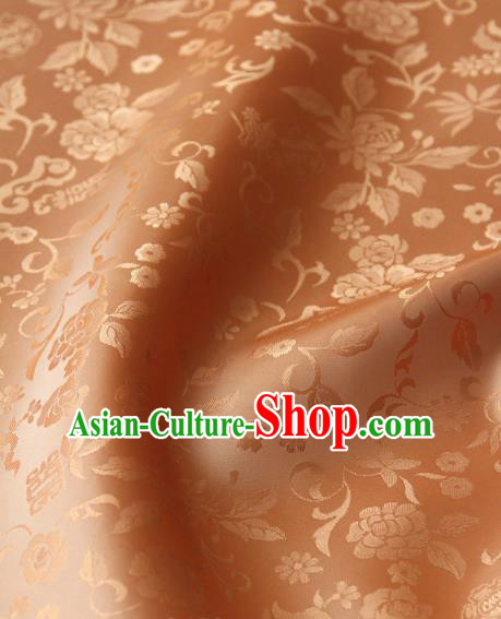 Asian Traditional Palace Drapery Korean Hanbok Royal Pattern Design Brocade Satin Fabric Chinese Tang Suit Silk Fabric Material