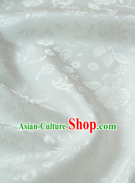 Asian Traditional Palace Drapery Korean Hanbok Royal Pattern Design Brocade Satin Fabric Chinese Tang Suit Silk Fabric Material