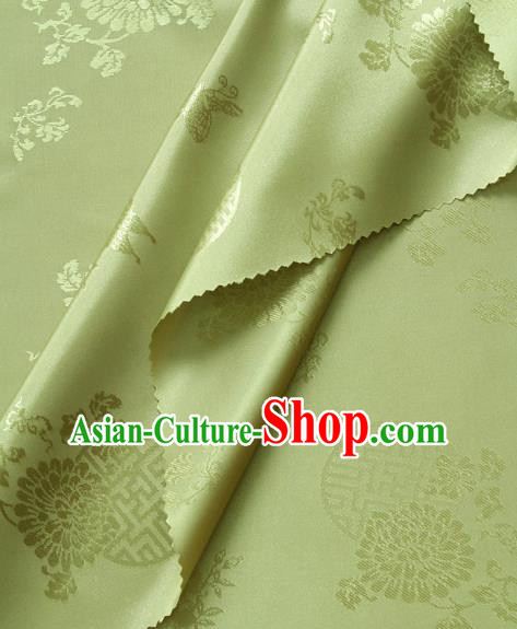 Asian Traditional Palace Drapery Korean Hanbok Royal Pattern Design Brocade Satin Fabric Chinese Tang Suit Silk Fabric Material