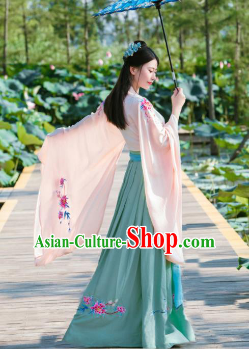 Chinese Ancient Tang Dynasty Palace Princess Hanfu Dress Traditional Royal Lady Historical Costumes