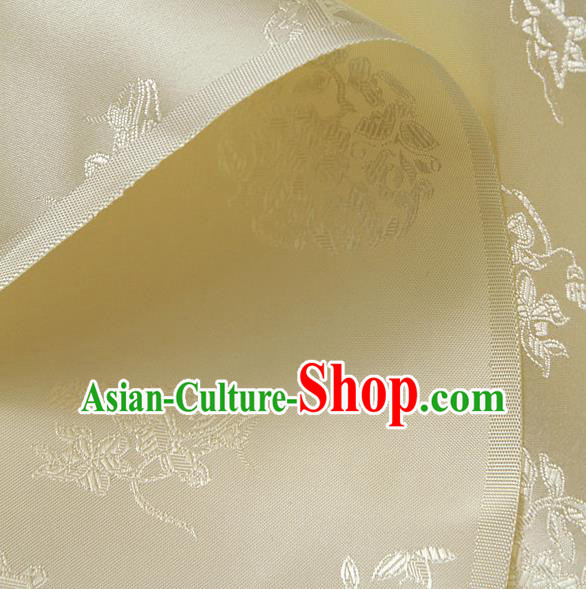 Asian Traditional Palace Drapery Korean Hanbok Royal Pattern Design Brocade Satin Fabric Chinese Tang Suit Silk Fabric Material