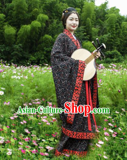 Chinese Traditional Han Dynasty Courtesan Historical Costumes Ancient Imperial Consort Hanfu Dress for Women