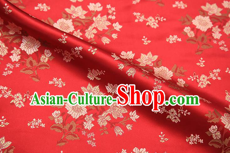 Chinese Traditional Flower Silk Fabric Brocade Embroidered Fabric Dress Material