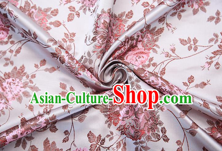 Chinese Traditional Flower Silk Fabric Brocade Embroidered Fabric Dress Material