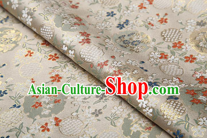 Chinese Traditional Flower Silk Fabric Brocade Embroidered Fabric Dress Material