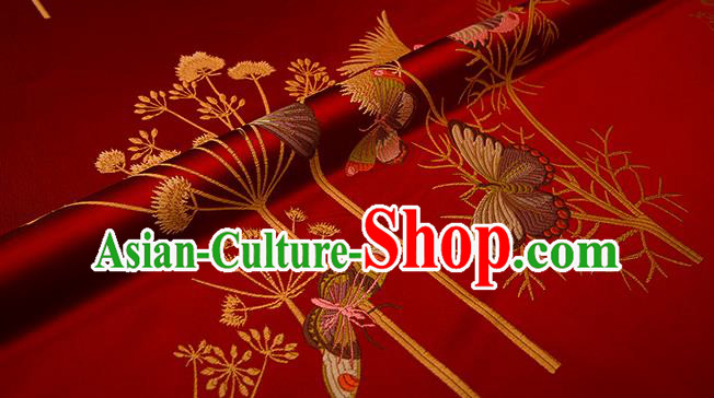 Chinese Traditional Flower Silk Fabric Brocade Embroidered Fabric Dress Material