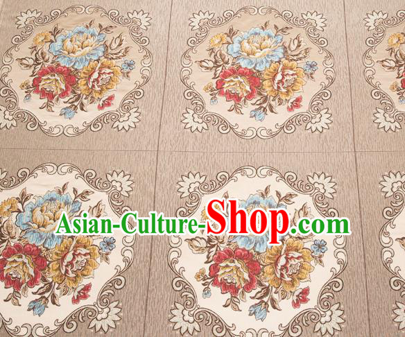 Top Grade Classical Flowers Pattern Brocade Chinese Traditional Garment Fabric Cushion Satin Material Drapery