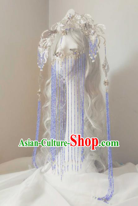 Chinese Handmade Ancient Peri Princess Hair Accessories Phoenix Coronet Hairpins Headwear for Women