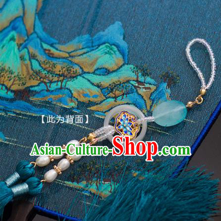 Top Grade Handmade Jewelry Accessories Ancient Hanfu Hairpins Jade Pendant Headwear for Women
