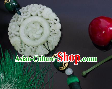 Top Grade Handmade Jewelry Accessories Ancient Hanfu Hairpins Jade Pendant Headwear for Women