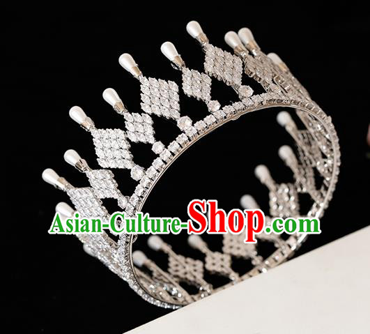 Top Grade Hair Jewelry Accessories Royal Crown Headwear Headdress for Women