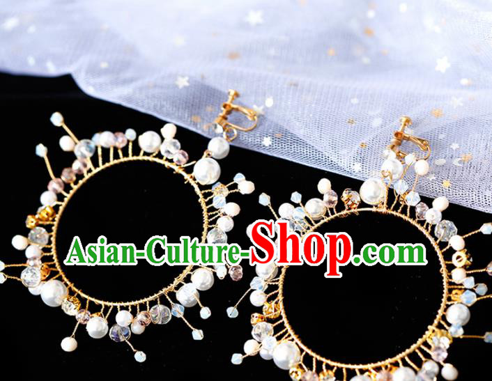 Top Grade Handmade Baroque Beads Earrings Bride Jewelry Accessories for Women
