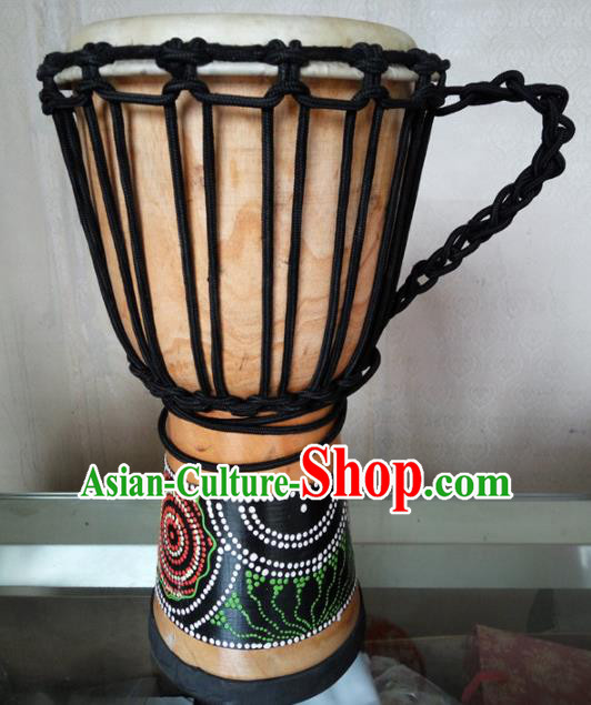 Chinese Traditional Musical Instrument Wood Tupan Waist Drum