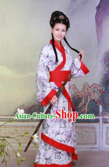 Chinese Ancient Piper Musician Costumes Han Dynasty Palace Princess Hanfu Dress for Women
