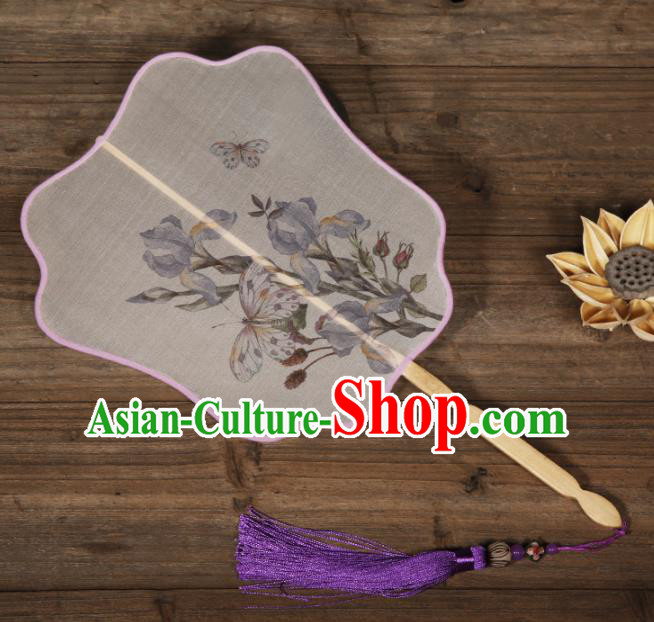 Traditional Chinese Crafts Palace Fans Hand Painting Fans Ancient Silk Fan for Women