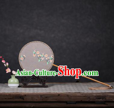 Chinese Ancient Traditional Palace Fans Hanfu Hand Painting Pink Flowers Fans Silk Fan for Women
