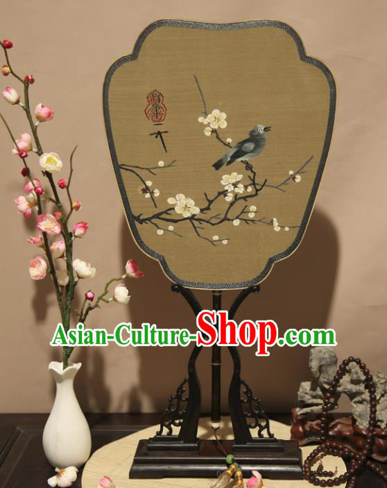 Chinese Ancient Traditional Palace Fans Hanfu Pure Silk Round Fans for Women