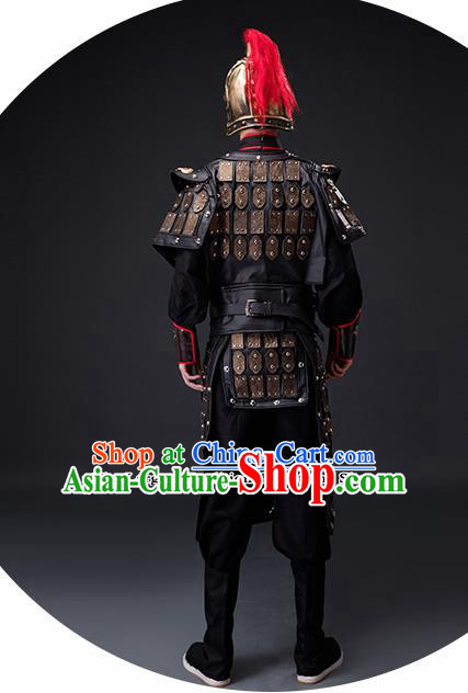 Chinese Ancient Drama Tang Dynasty General Helmet and Body Armour for Men