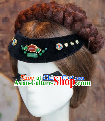 Chinese Ancient Qing Dynasty Empress Hair Clasp Wedding Bride Headdress for Women