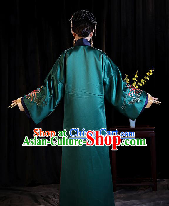 Chinese Ancient Palace Lady Clothing Qing Dynasty Drama Manchu Imperial Consort Embroidered Costumes for Women