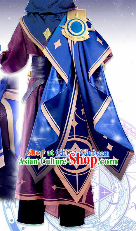 Chinese Traditional Cosplay Wizard Costumes Ancient Swordsman Clothing for Men