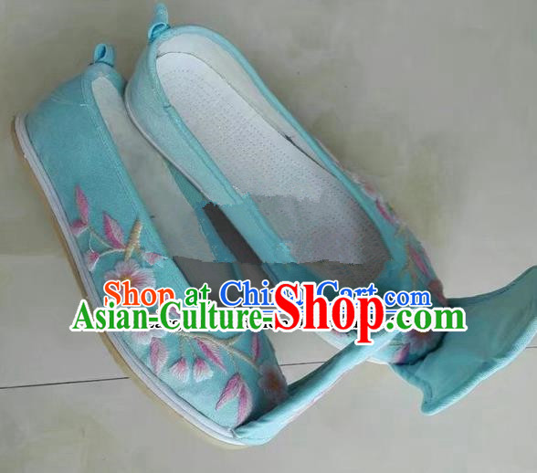Chinese Traditional Hanfu Shoes Ancient Princess Embroidered Shoes Handmade Cloth Shoes for Women