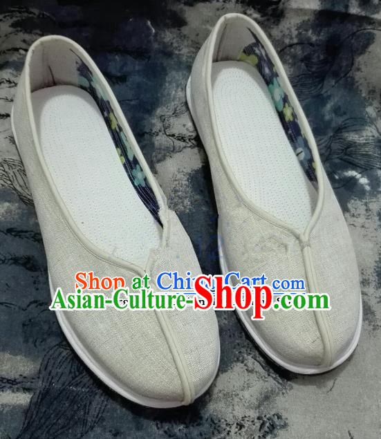 Chinese Traditional Hanfu Shoes Ancient Princess Shoes Handmade Linen Shoes for Women