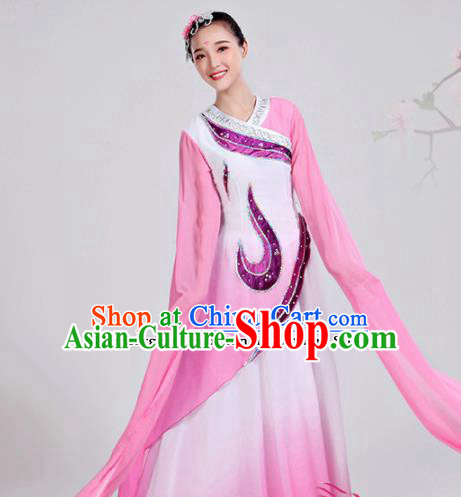Chinese Traditional Folk Dance Costumes Classical Dance Water Sleeve Dress for Women