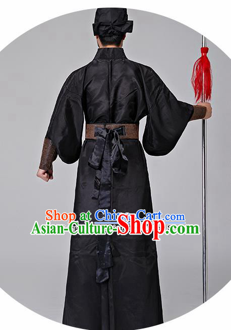 Traditional Chinese Three Kingdoms Period Swordsman Costumes Ancient Drama Knight Clothing for Men