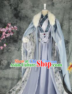 Traditional Chinese Cosplay Prince Costumes Ancient Swordsman King Hanfu Clothing for Men