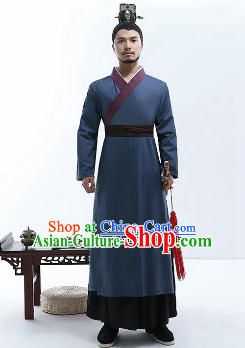 Chinese Traditional Han Dynasty Nobility Childe Costumes Ancient Drama Swordsman Robe for Men
