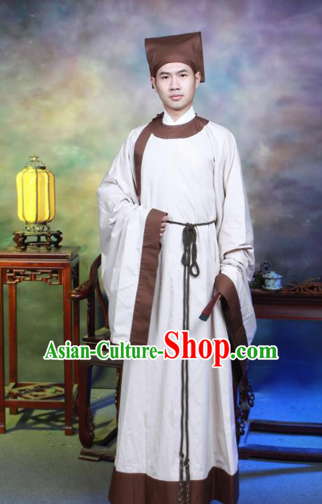 Traditional Chinese Song Dynasty Ministry Councillor Hanfu Clothing Ancient Scholar Costumes for Men